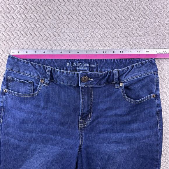 M Jeans Maurices Mid Rise Dark Wash Mid Rise Womens Blue Jeans Sz 16 Short - Picture 7 of 14